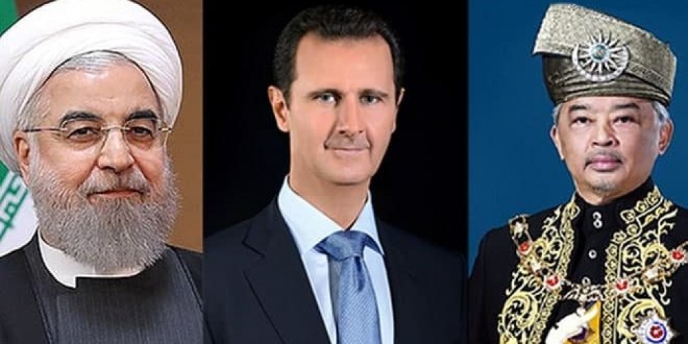 الرئيس الأسد يتلقى برقيتي تهنئة من الرئيس الإيراني والملك الماليزي بعيد الجلاء