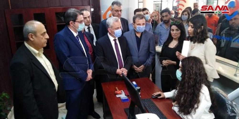 افتتاح مركز الخدمات الالكترونية في محافظة اللاذقية