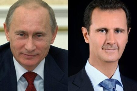 الرئيس الأسد يهنئ الرئيس بوتين بعيد النصر على النازية