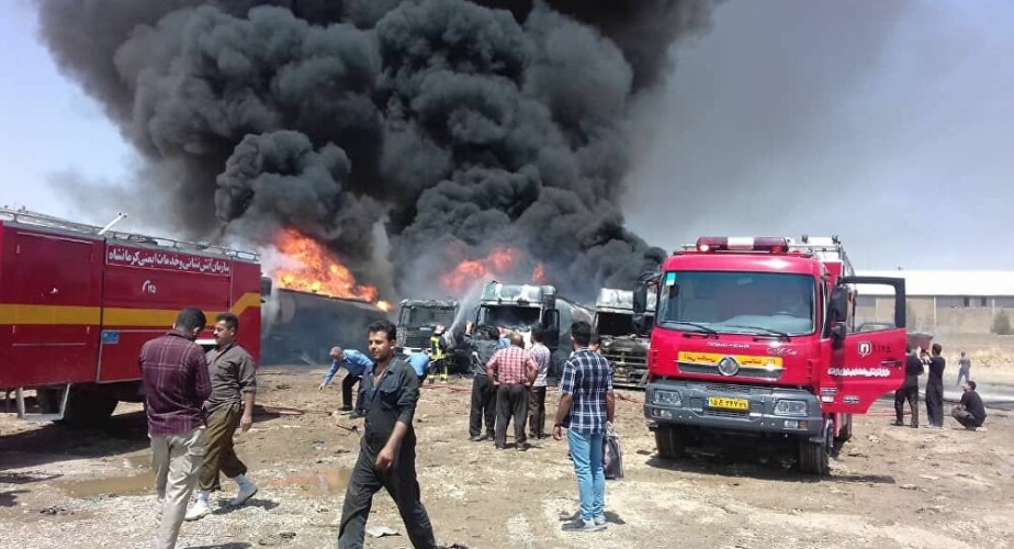 جرحى في انفجار تبعه حريق بمصنع للكيماويات والألعاب النارية في إيران
