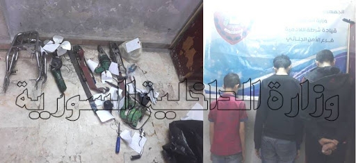 القبض بالجرم المشهود على أشخاص أقدموا على سرقة الأكبال الكهربائية بعدة أحياء بمدينة اللاذقية