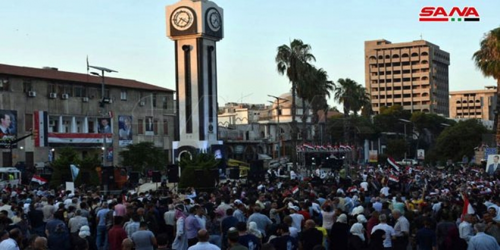 حمص تحتفل بـ بأداء القسم الدستوري للسيد الرئيس بشار الأسد