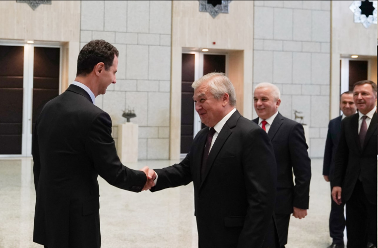 الرئيس الأسد يستقبل مبعوث الرئيس الروسي والوفد المرافق له
