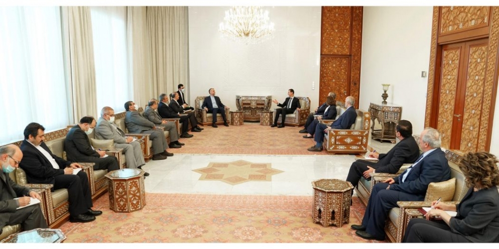 الرئيس الأسد يستقبل عبد اللهيان : التعاون المستمر بين سورية و إيران أثمر نتائج إيجابية 