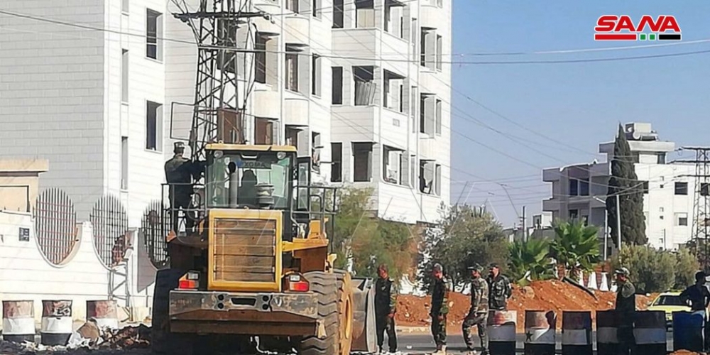 صيانة معظم شبكات الكهرباء في درعا البلد ومواصلة أعمال إزالة السواتر وفتح الطرقات