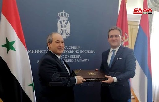 الدكتور فيصل المقداد يبحث مع وزراء صرب سبل تعزيز العلاقات الثنائية