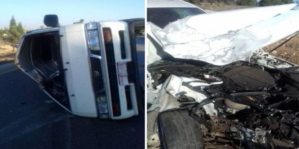 إصابة خمسة أشخاص بحادث سير على طريق دمشق حمص