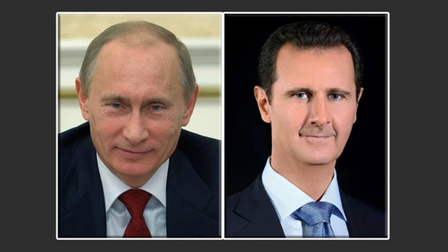 الرئيس الأسد يهنىء نظيره الروسي فلاديمير بوتين بمناسبة العام الجديد