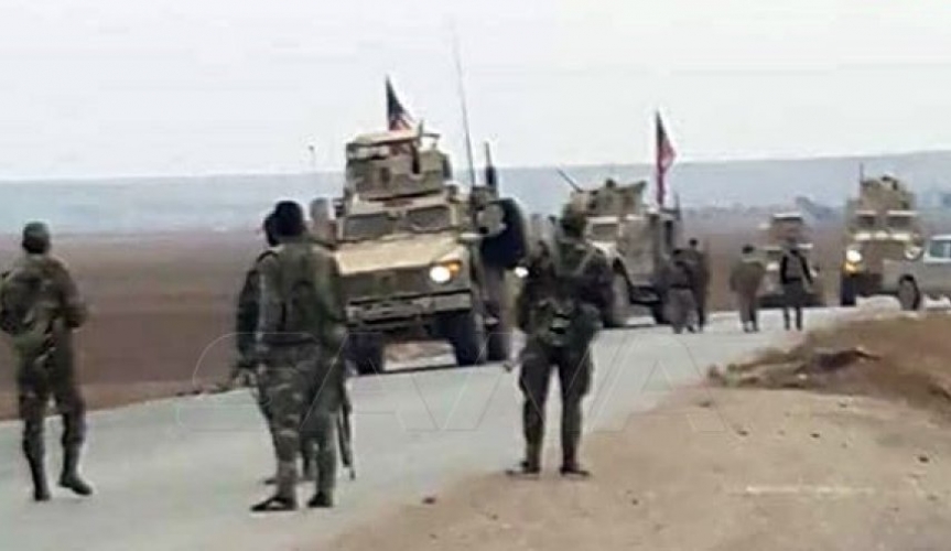 الجيش السوري يطرد رتلاً عسكرياً للاحتلال الأمريكي من قرية بريف الحسكة