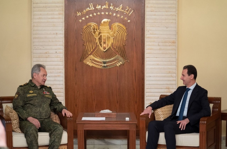 ‏الرئيس الأسد يستقبل وزير الدفاع الروسي سيرغي شويغو 