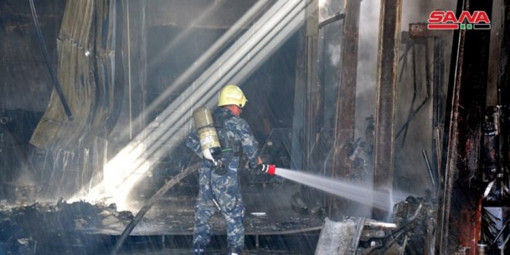 وفاة 11  شخصا جراء حريق في (مول لاميرادا) بشارع الحمرا بدمشق