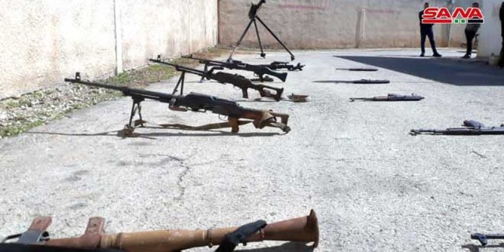 ضبط أسلحة وذخائر من مخلفات التنظيمات الإرهابية بحمص
