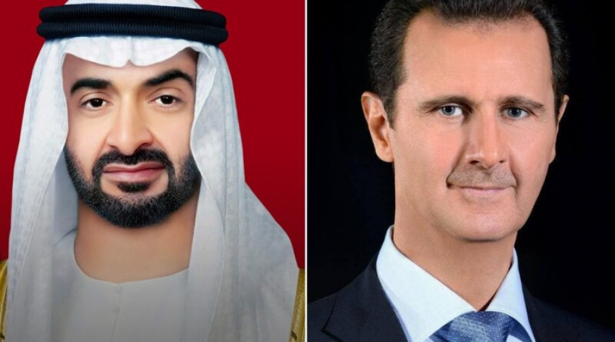 برقية تهنئة من الرئيس الأسد إلى الشيخ محمد بن زايد آل نهيان