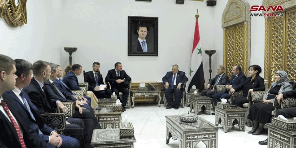صباغ خلال لقائه سابلين: العلاقات البرلمانية السورية الروسية تسير بوتائر عالية