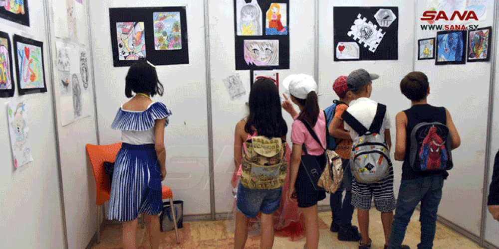 معرض فني لنتاجات الأطفال واليافعين بحماة