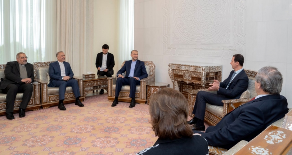 الرئيس بشار الأسد يستقبل وزير الخارجية الايراني حسين أمير عبد اللهيان والوفد المرافق له