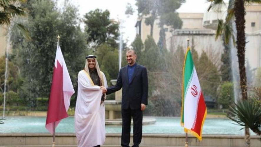 وزير الخارجية الايراني يستقبل نظيره القطري في طهران ويناقشان العلاقات الثنائية