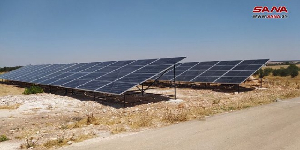 تنفيذ مشروع طاقة شمسية لضخ المياه في بلدة بري بريف سلمية