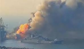 صواريخ روسية تدمر سفينة حربية أوكرانية ومخزن صواريخ أمريكية في ميناء أوديسا