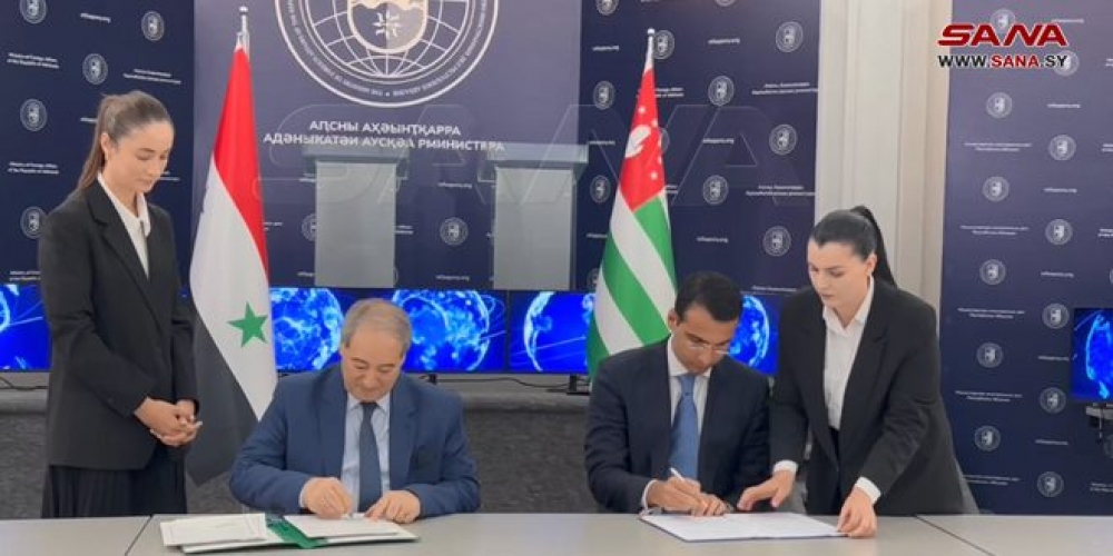 المقداد: علاقات سورية وأبخازيا عميقة ووجهات نظر البلدين متطابقة تجاه القضايا التي ناقشناها 