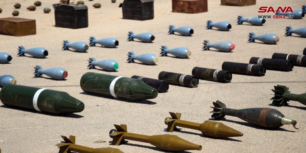 العثور على كميات من الأسلحة من مخلفات تنظيم /داعش/ الإرهابي بريف درعا