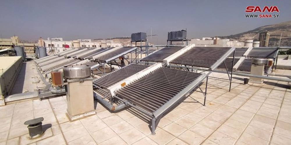 مشروع الطاقة الشمسية في مشفى الأسد الجامعي بدمشق يدخل الخدمة