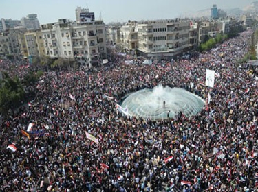 مسيرات مليونية تعم المحافظات السورية تأكيداً على الوحدة الوطنية والحفاظ على الأمن والاستقرار ودعم برنامج الإصلاح