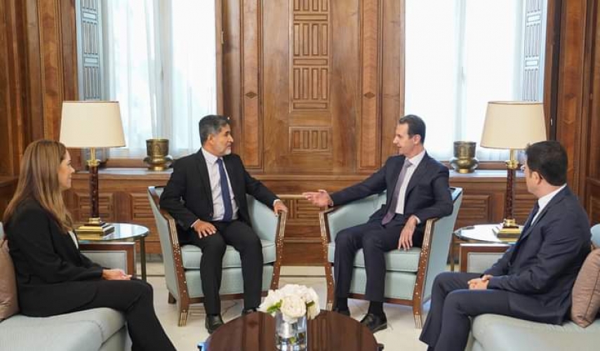 الرئيس الأسد يستقبل الدكتور أحمد المنظري مدير إقليم شرق المتوسط في منظمة الصحة العالمية
