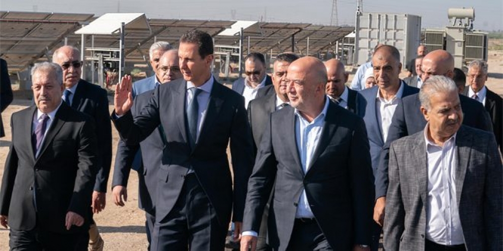 الرئيس الأسد يطلق المرحلة الأولى من تشغيل مشروع الطاقة الكهروضوئية في مدينة عدرا الصناعية