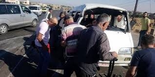 إصابة 6 أشخاص جراء تدهور حافلة ركاب بمنطقة وادي النضارة بريف حمص