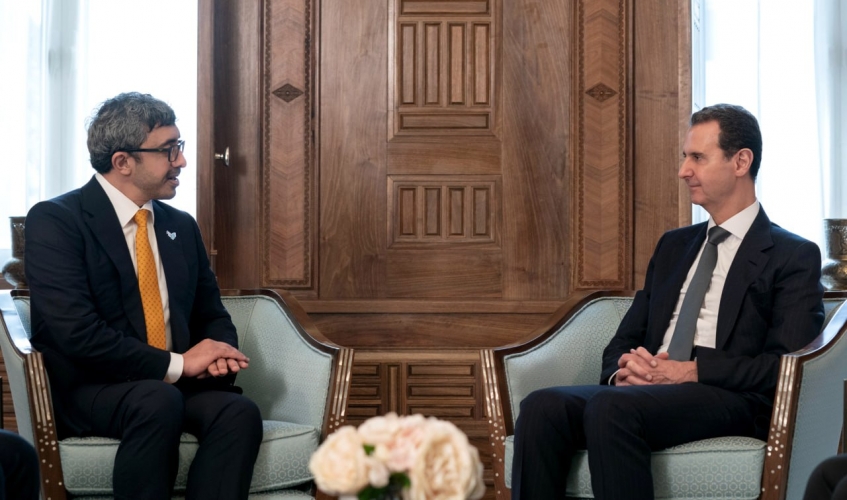 الرئيس الأسد يبحث مع وزير خارجية الإمارات والوفد المرافق له العلاقات المتميزة والتعاون القائم بين البلدين
