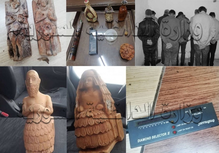 القبض على 8 أشخاص امتهنوا التنقيب عن الآثار في محافظة طرطوس