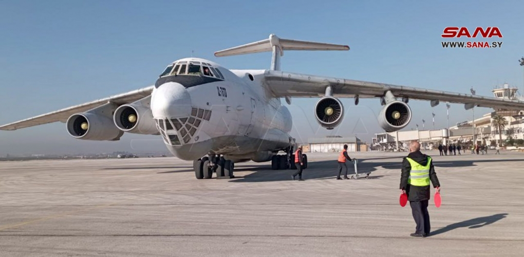 وصول طائرة أرمينية ثانية إلى مطار حلب الدولي محملة بمساعدات إغاثية للمتضررين من الزلزال.