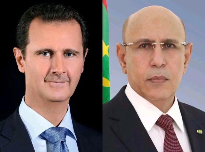  الرئيس الأسد يتلقى اتصالاً هاتفياً من الرئيس الموريتاني محمد ولد الشيخ الغزواني