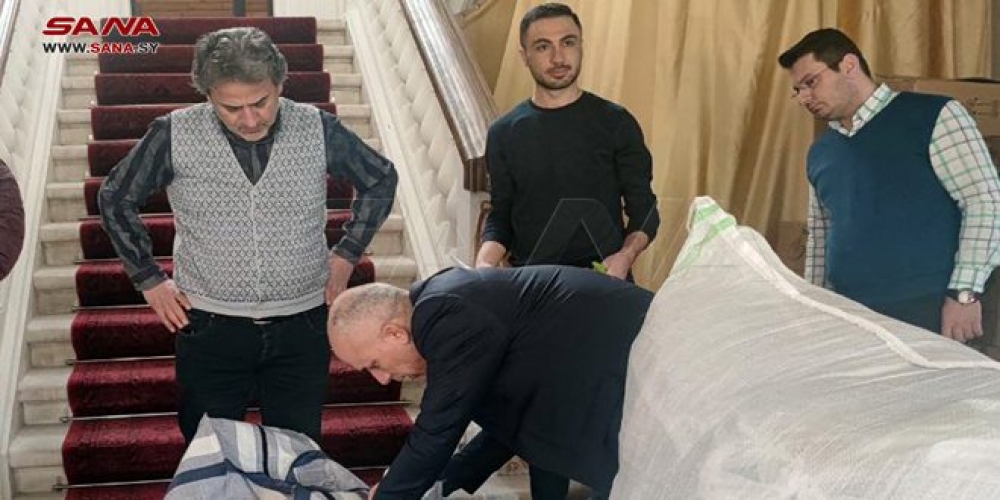 السفارة السورية في طهران تواصل استقبال المزيد من التبرعات والمساعدات للمتضررين من الزلزال