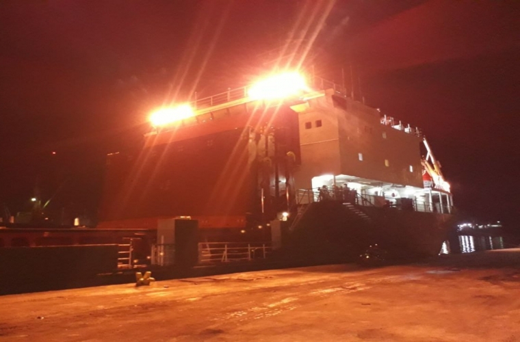 وصول سفينة مساعدات من رومانيا إلى مرفأ طرطوس