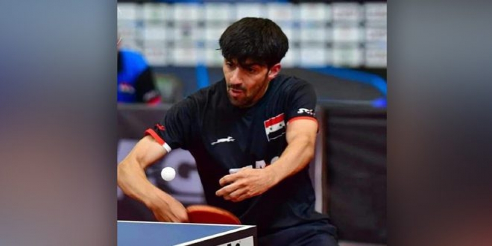 لاعب منتخب سورية بكرة الطاولة (عبيده ظاظا) يحرز المركز الأول في بطولة العراق الدولية