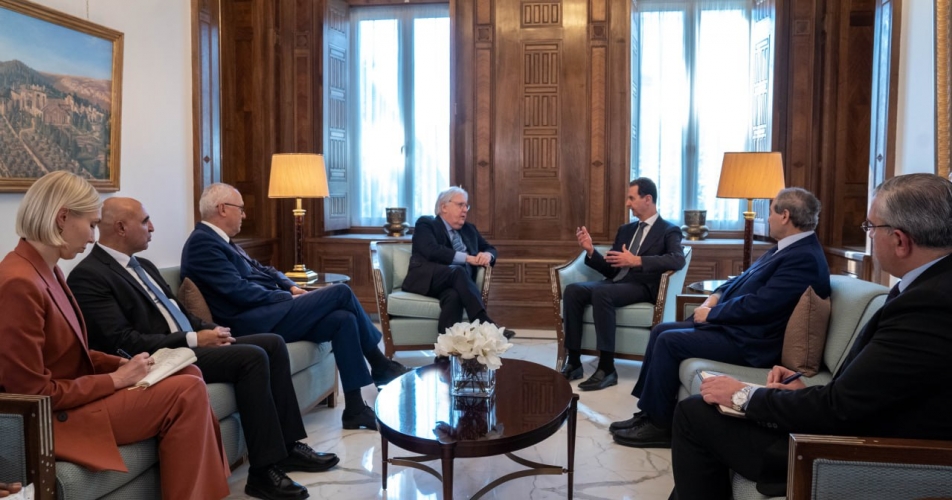 الرئيس الأسد يستقبل غريفيث و يبحثان الإجراءات العملية المؤثرة في مسار التعافي من تداعيات الزلزال