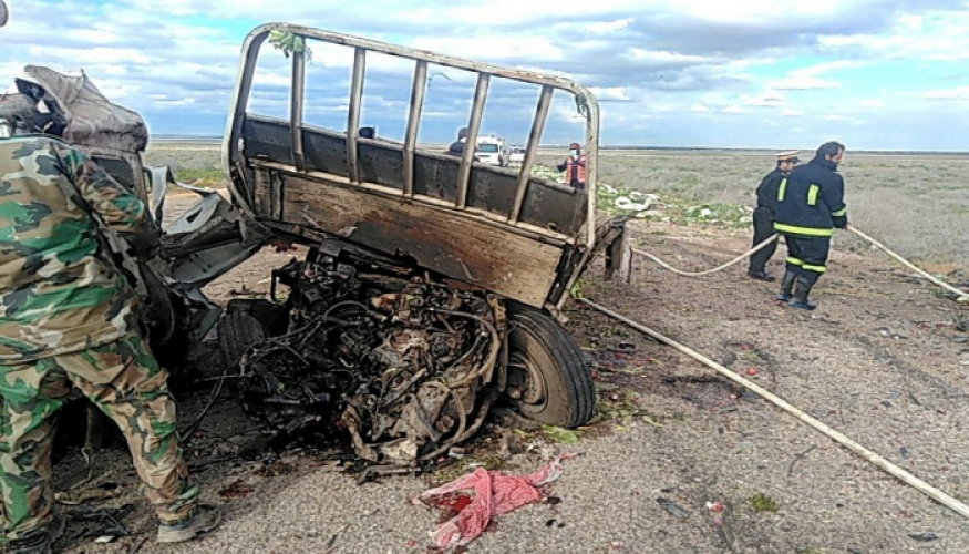 وفاة 6 أشخاص بحادث سير على طريق دير الزور- تدمر