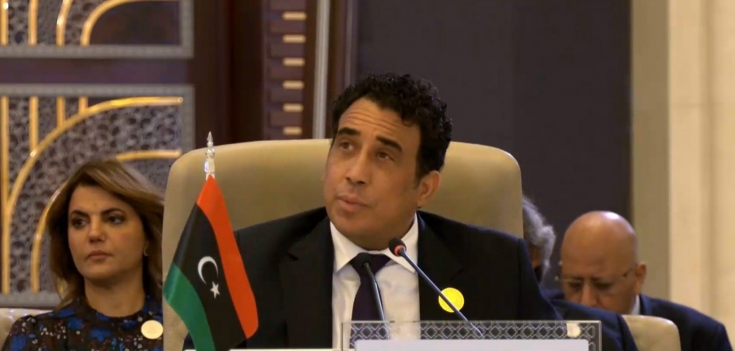 رئيس المجلس الرئاسي الليبي محمد يوسف المنفي: ضرورة تنفيذ خارطة الطريق لحل الأزمة في ليبيا عبر الحوار وإنهاء الانقسام بما يحافظ على مؤسسات الدولة