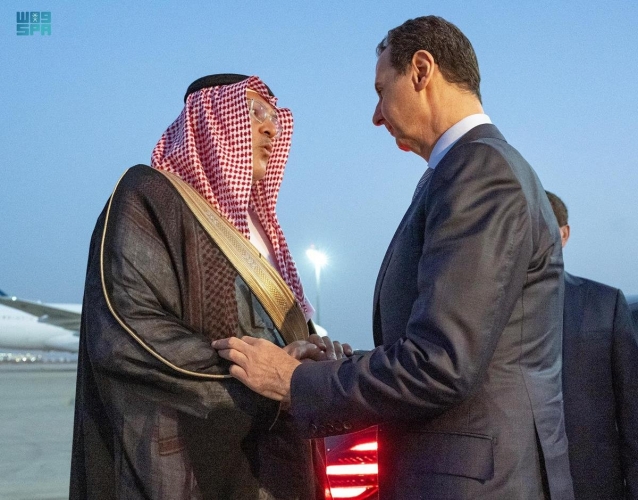السيد الرئيس بشار الأسد والوفد الرسمي المرافق يغادران المملكة العربية السعودية بعد اختتام أعمال الدورة الثانية والثلاثين لاجتماع مجلس جامعة الدول العربية على مستوى القمة التي عقدت في مدينة جدة اليوم الجمعة.