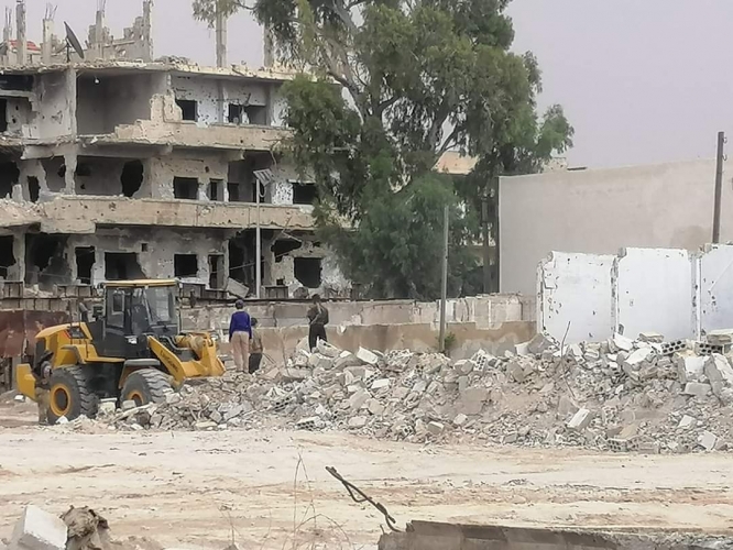 محافظة درعا تبدأ أعمال إزالة الأنقاض وتأهيل الأسواق الشعبية