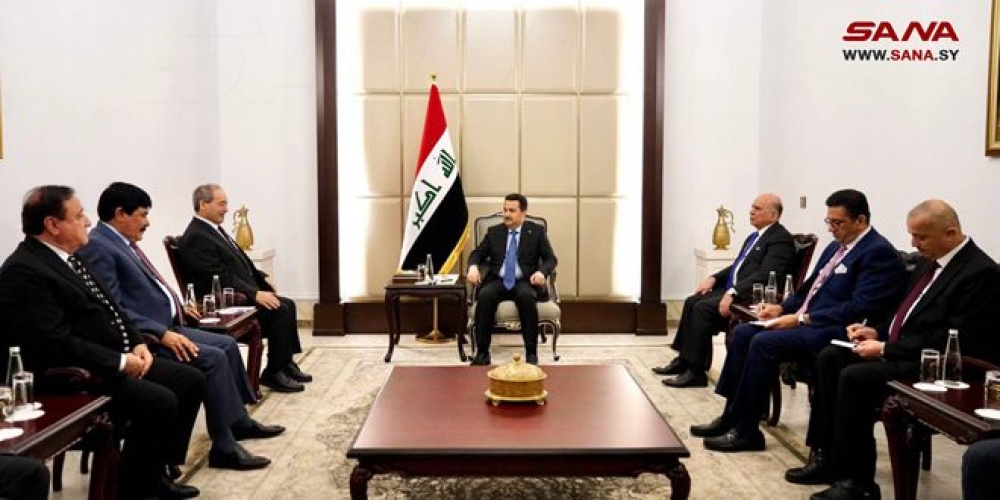 رئيس الوزراء العراقي يبحث مع المقداد آفاق تعزيز العلاقات السورية العراقية