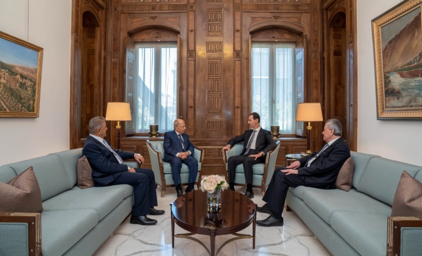 السيد الرئيس بشار الأسد يستقبل الرئيس اللبناني السابق العماد ميشال عون