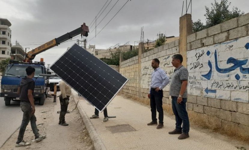 25 جهاز إنارة بالطاقة الشمسية لتجمع جديدة  الفضل بريف دمشق 