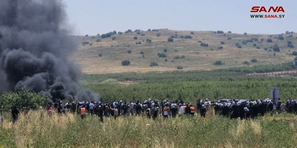 يوم غضب في الجولان المحتل رفضاً لإقامة الاحتلال الإسرائيلي التوربينات الريحية في أراضيهم