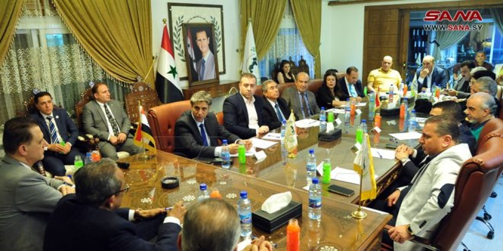أمين عام مجلس الوحدة الاقتصادية العربية يبحث التحضيرات لاجتماع الدورة الـ 58 للاتحادات العربية بدمشق