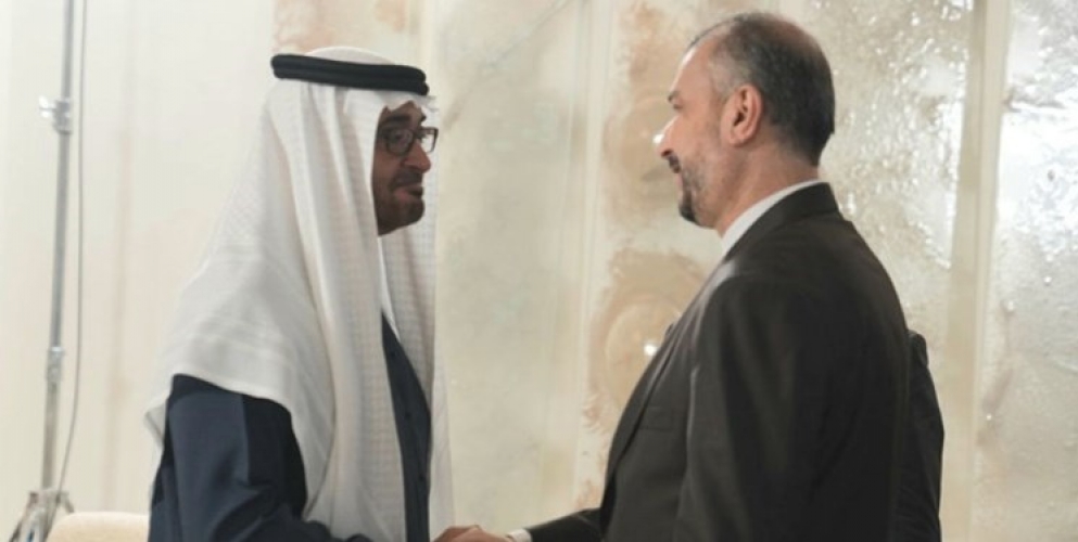 عبداللهيان يلتقي رئيس الإمارات ويسلمه دعوة الرئيس الإيراني لزيارة طهران
