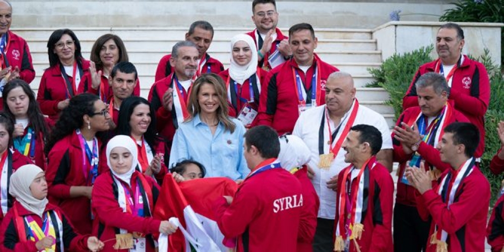 السيدة أسماء الأسد تلتقي أبطال الأولمبياد الخاص السوري المشاركين في منافسات برلين 2023