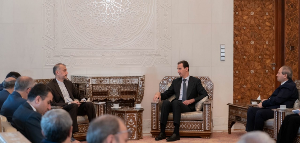 الرئيس بشار الأسد يستقبل وزير الخارجية الإيراني